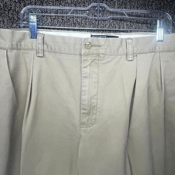 Polo Ralph Lauren Andrew Chino Pants Mens 38x32 Beige Pony Logo Pleated Front - Picture 2 of 16